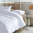 NNEDSZ Bedding House Summer White Seersucker Cotton Quilt Cover Set Queen