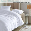NNEDSZ Bedding House Summer White Seersucker Cotton Quilt Cover Set Queen