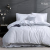 NNEDSZ luxurious linen cotton quilt cover set queen white-0