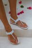 Venetian T-strap Leather Sandals-0