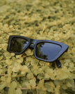 Vintagío |Retro Black Bamboo Sunglasses | Polarized UV400 Floating Eco-Friendly Shades