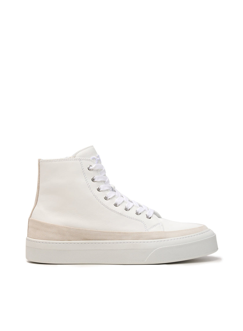 Hi Top Derby Suede and Leather Sneaker-0