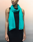 Teal Featherlight Solid Wool Scarf-6