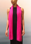 Fuchsia Solid Wool Lightweight Scarf-2