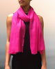 Fuchsia Solid Wool Lightweight Scarf-0