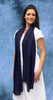 Navy Solid Wool Lightweight Scarf-0