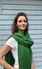 Emerald Green Solid Wool Lightweight Scarf-3
