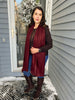 Burgundy Solid Wool Lightweight Scarf-4