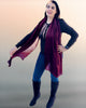 Burgundy Solid Wool Lightweight Scarf-3