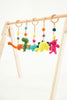 Montessori Baby Gym & Hanging Toys Set | Wooden Play Gym for Babies