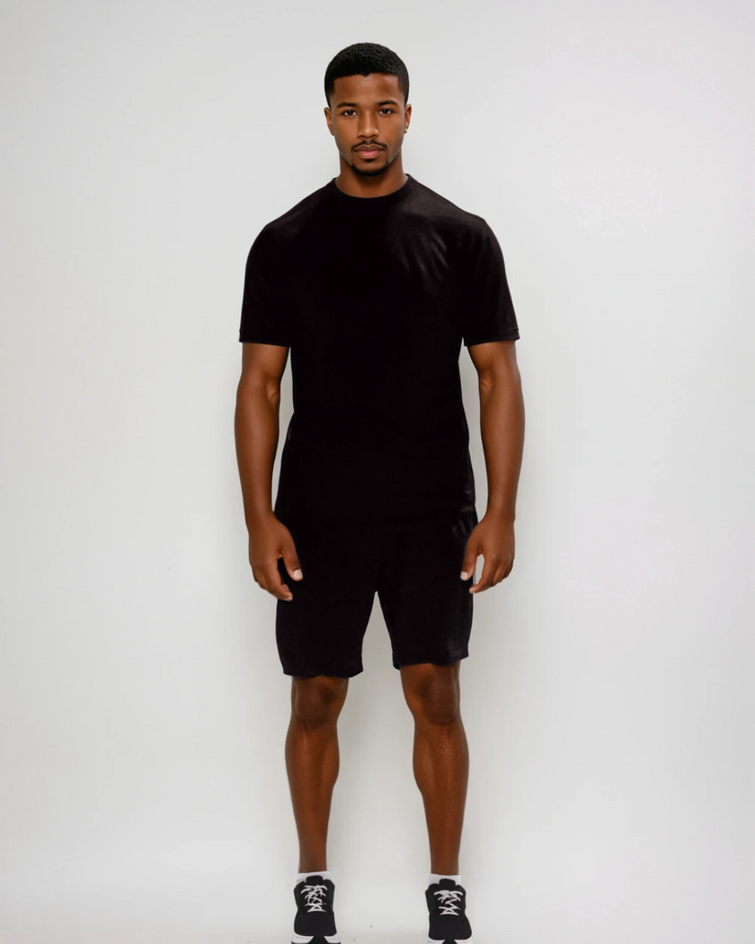 Men's Merino Wool Sports T-shirt - Black-1