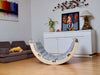 Montessori Arch/Rocker with Gray Dinosaur Pattern Pillow Set