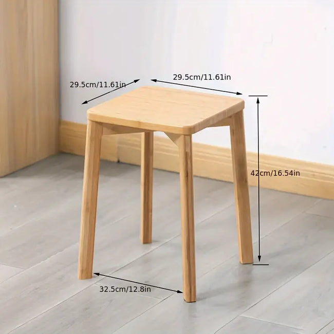 NNETM Eco-Friendly Bamboo Stool: Simplify Your Space with Style