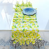 Lemon Table Runner | Organic Linen | Ruffled Edges | 92-305cm