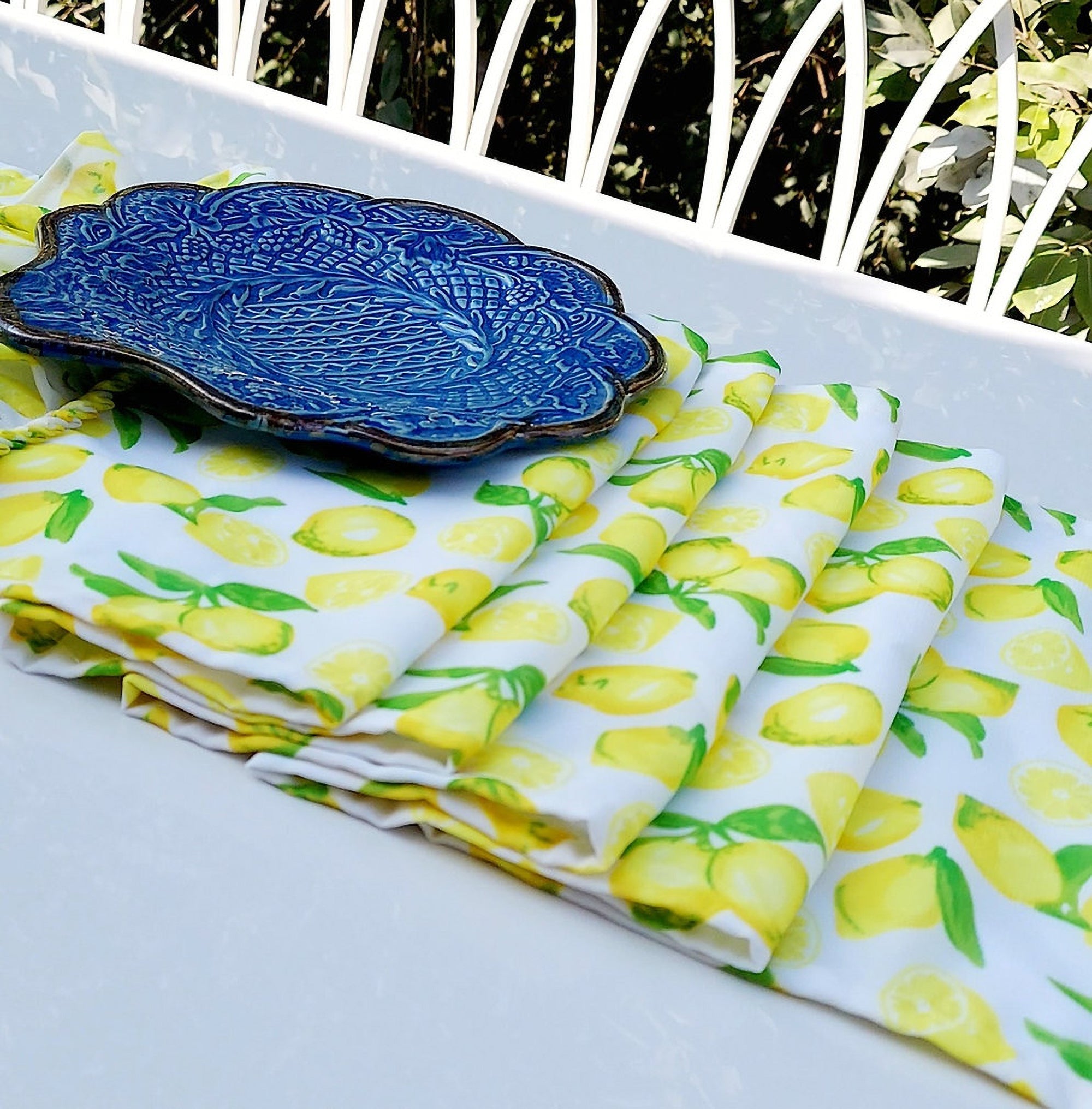 Lemon Table Runner | Organic Linen | Ruffled Edges | 92-305cm
