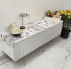 White & Maroon Tribal Table Runner | Organic Linen |  Bohemian Style | 92-305cm