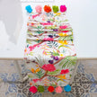 Tropical Floral Table Runner | Organic Linen | Multicolor Tassels | 92-305cm