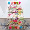 Tropical Floral Table Runner | Organic Linen | Multicolor Tassels | 92-305cm