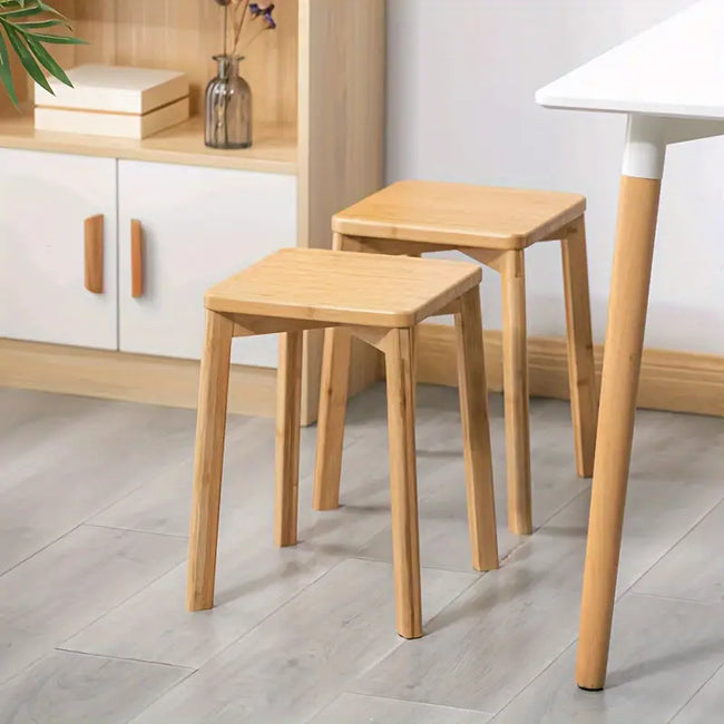 NNETM Eco-Friendly Bamboo Stool: Simplify Your Space with Style