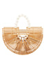 Bamboo Structure Half Circle Clutch Bag