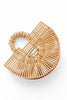 Bamboo Structure Half Circle Clutch Bag