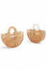 Bamboo Structure Half Circle Clutch Bag