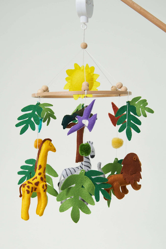 Jungle Animal Montessori Baby Mobile Set