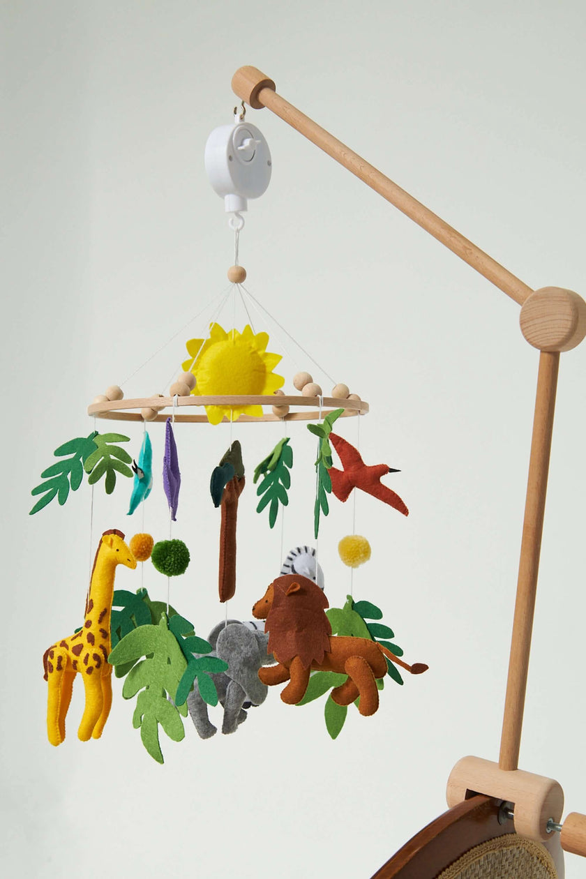 Jungle Animal Montessori Baby Mobile Set