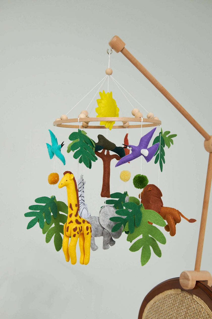 Jungle Animal Montessori Baby Mobile Set