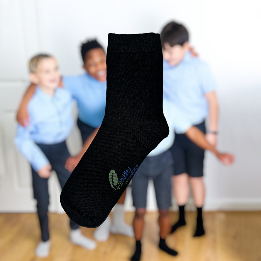 BLACK SCHOOL SOCKS - KIDS (PLAIN SOCKS)-1