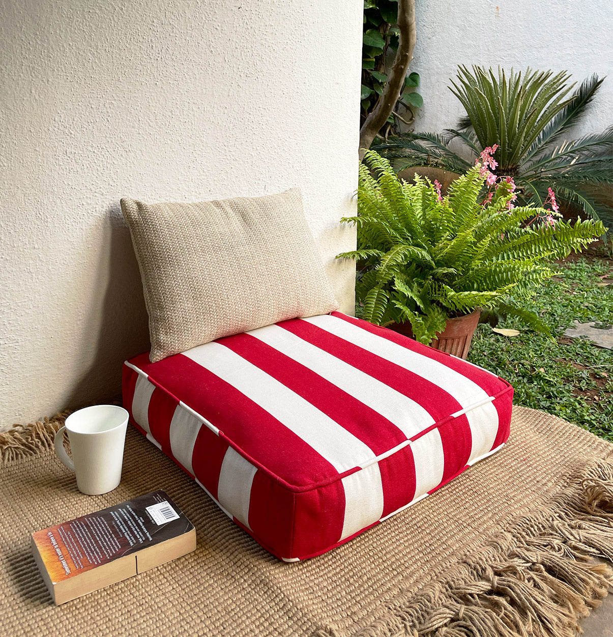 Large Striped Floor Cushion (20x20