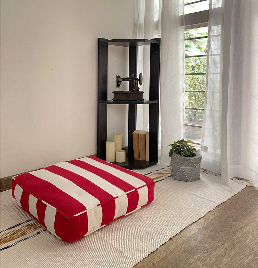 Large Striped Floor Cushion (20x20