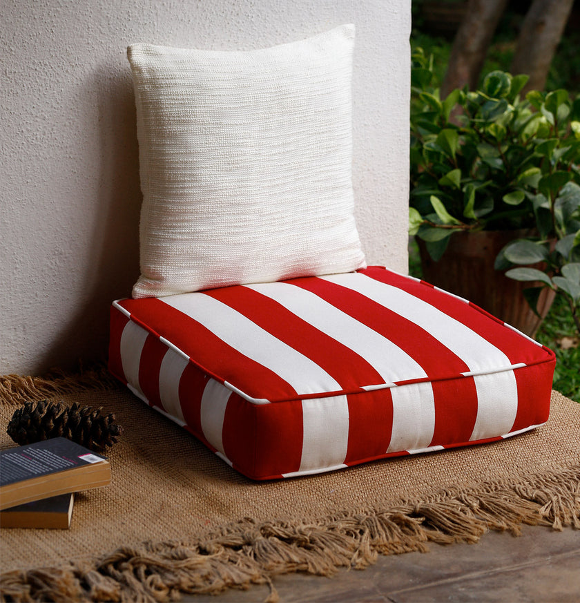 Large Striped Floor Cushion (20x20