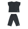 Ramie Baby/Kid Clothing Set - Charcoal-0