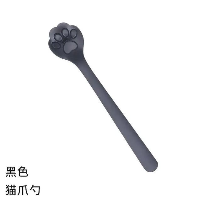 304 Stainless Steel Cat Dog Claw Spoon - Silver Black Gold Rose Gold Options-5
