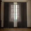 Dark Brown Linen Sheer Curtains - Triple Pinch Pleat - Made to Measure