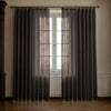 Dark Brown Linen Sheer Curtains - Triple Pinch Pleat - Made to Measure