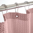 Dusty Pink Organic Cotton Waffle Shower Curtain | Mold Resistant | Quick Dry