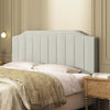 Linen Upholstered King Size Headboard with Easy Assembly-0