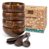Eco-friendly Coconut Bowls & Spoons Set of 4