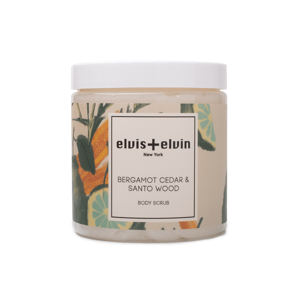 elvis+elvin Bergamot Cedar & Santo Wood Blend Body Scrub with Dead Sea Salt 300ml-0