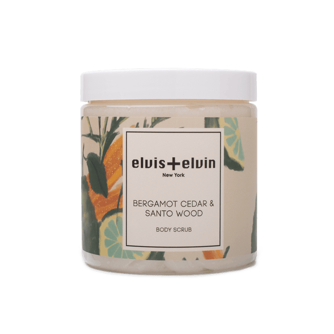 elvis+elvin Bergamot Cedar & Santo Wood Blend Body Scrub with Dead Sea Salt 300ml-0