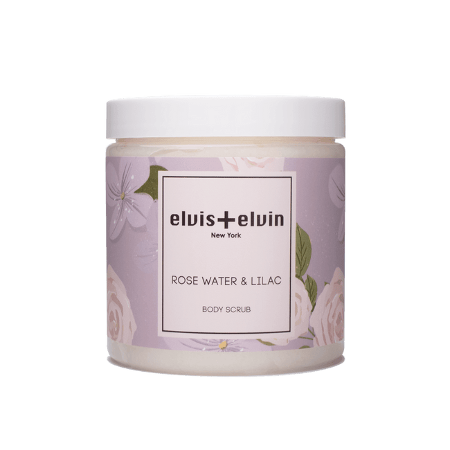 elvis+elvin Rose Water & Lilac Body Scrub with Dead Sea Salt 300ml-0