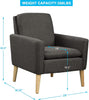 Comfy Modern Black Accent Armchair for Living Room-4