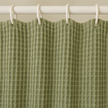 Pure Cotton Sage-Green Waffle Weave Shower Curtain – Extra-Wide & Extra-Long | Custom Sizes | Quick-Dry Bathroom Curtain