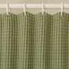 Pure Cotton Sage-Green Waffle Weave Shower Curtain – Extra-Wide & Extra-Long | Custom Sizes | Quick-Dry Bathroom Curtain