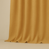 Pure Cotton Waffle Weave Shower Curtain – Extra-Wide & Extra-Long, Custom Size, Honey-Mustard, Quick-Dry Luxury