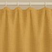 Pure Cotton Waffle Weave Shower Curtain – Extra-Wide & Extra-Long, Custom Size, Honey-Mustard, Quick-Dry Luxury