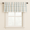 Pure Linen Check Valance Curtain – Farmhouse Window Topper – 7 Gingham Colours – Light Filtering Cotton Lined – Custom Sizes