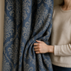 Luxury Linen Jacquard Curtains with Raised Damask Pattern – Custom Sizes, Blackout & Light-Filtering Liners